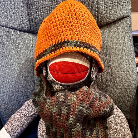 NWT Hand Crocheted Scarf & Matching Beanies (set of 3) - Picture 3 of 6